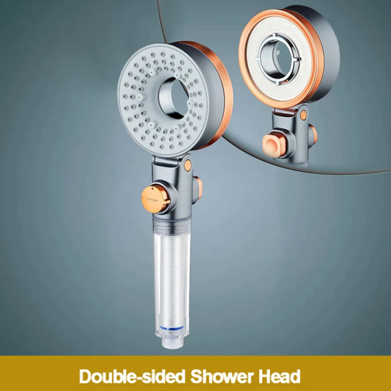 Rainkind High-Pressure Filtered Shower Head — Dual-Sided