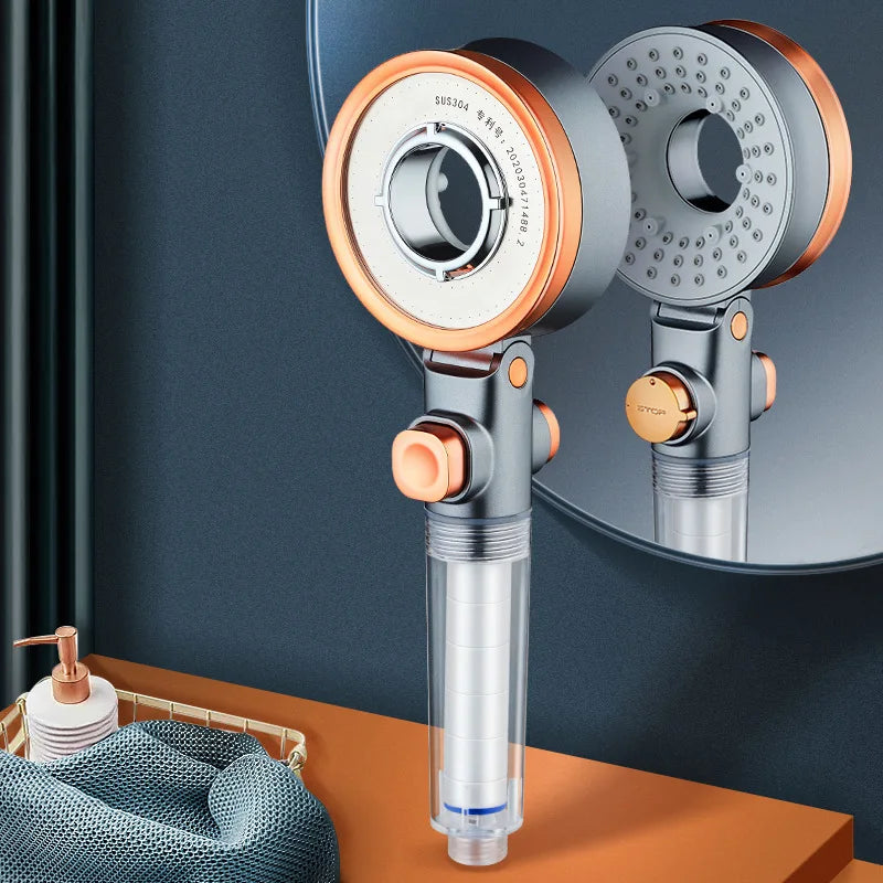 Rainkind High-Pressure Filtered Shower Head — Dual-Sided