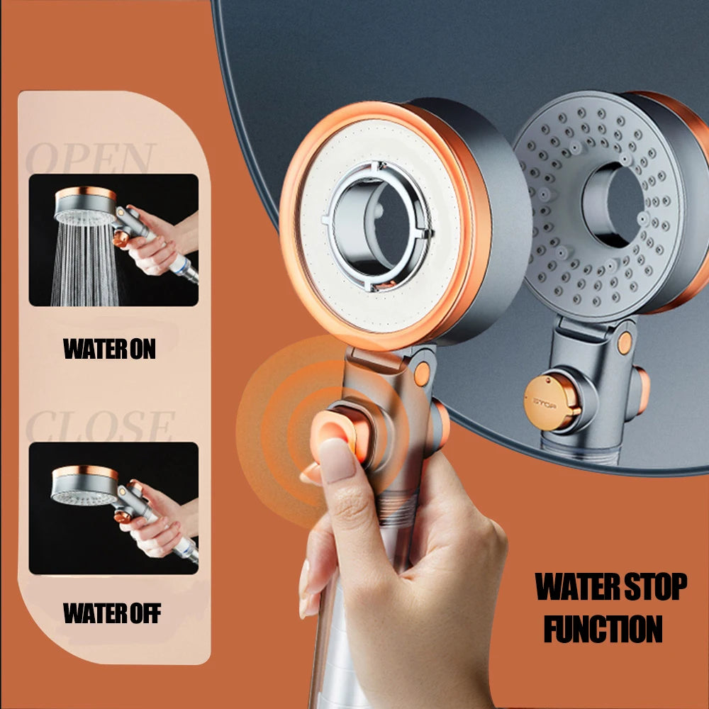 Rainkind High-Pressure Filtered Shower Head — Dual-Sided